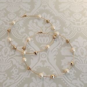 Stella & Dot Stud and Pearl Hoop